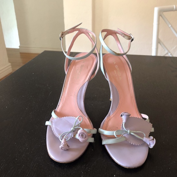 Via Spiga Shoes - Via Spiga Pastel Flower Ankle Strap Heels